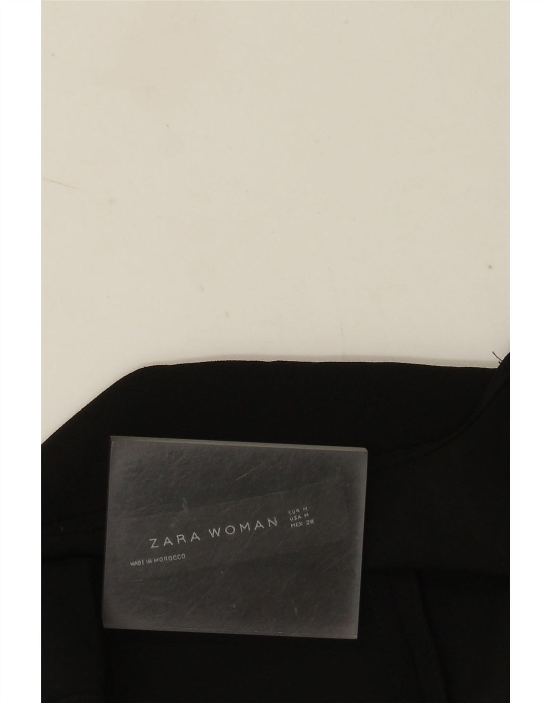 Zara Damen Ärmelloses Wickelkleid UK 14 Medium Schwarz