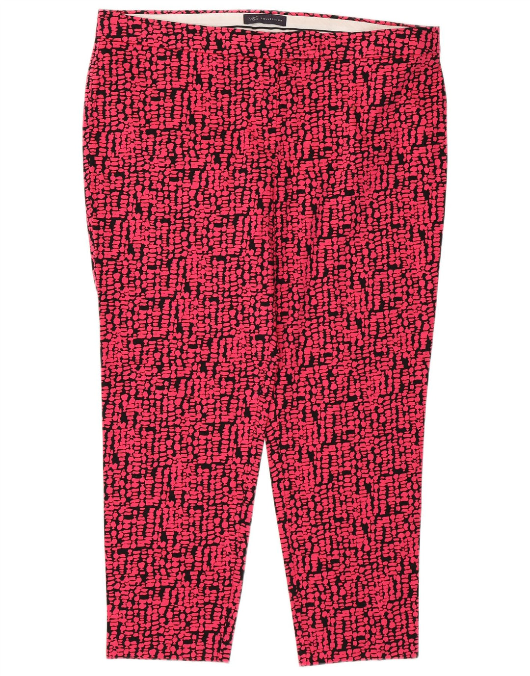 Marks & Spencer Damen-Hose mit abstraktem Muster, kurz geschnitten, UK 18, XL W38 L25 P