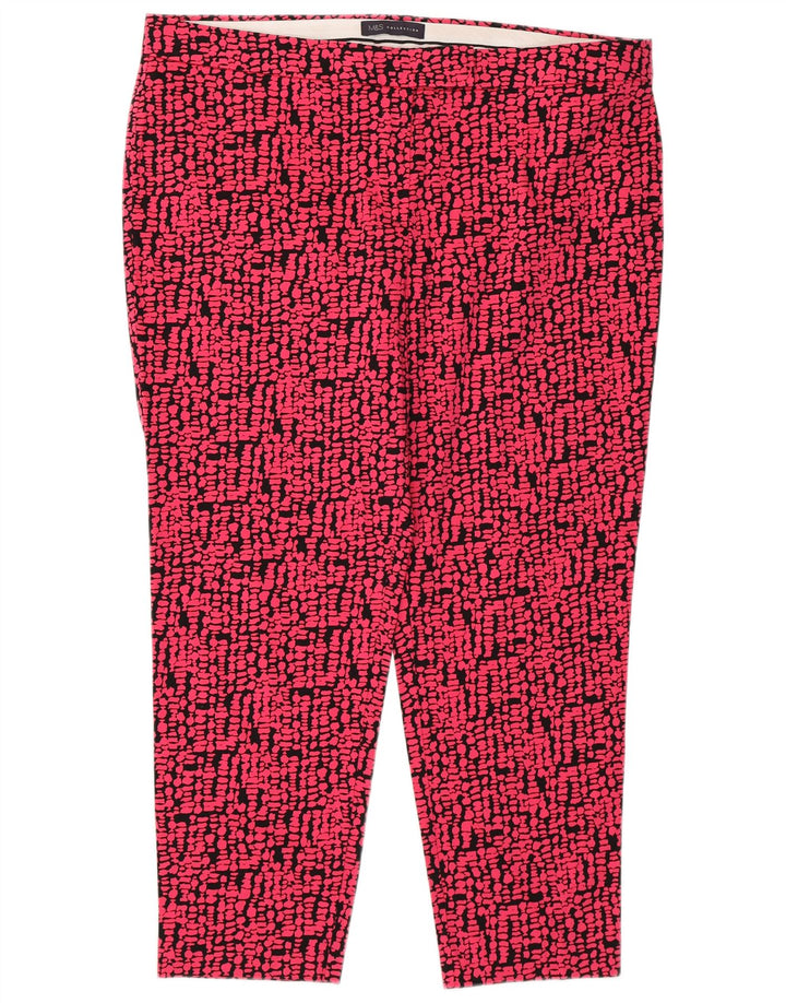 Marks & Spencer Damen-Hose mit abstraktem Muster, kurz geschnitten, UK 18, XL W38 L25 P