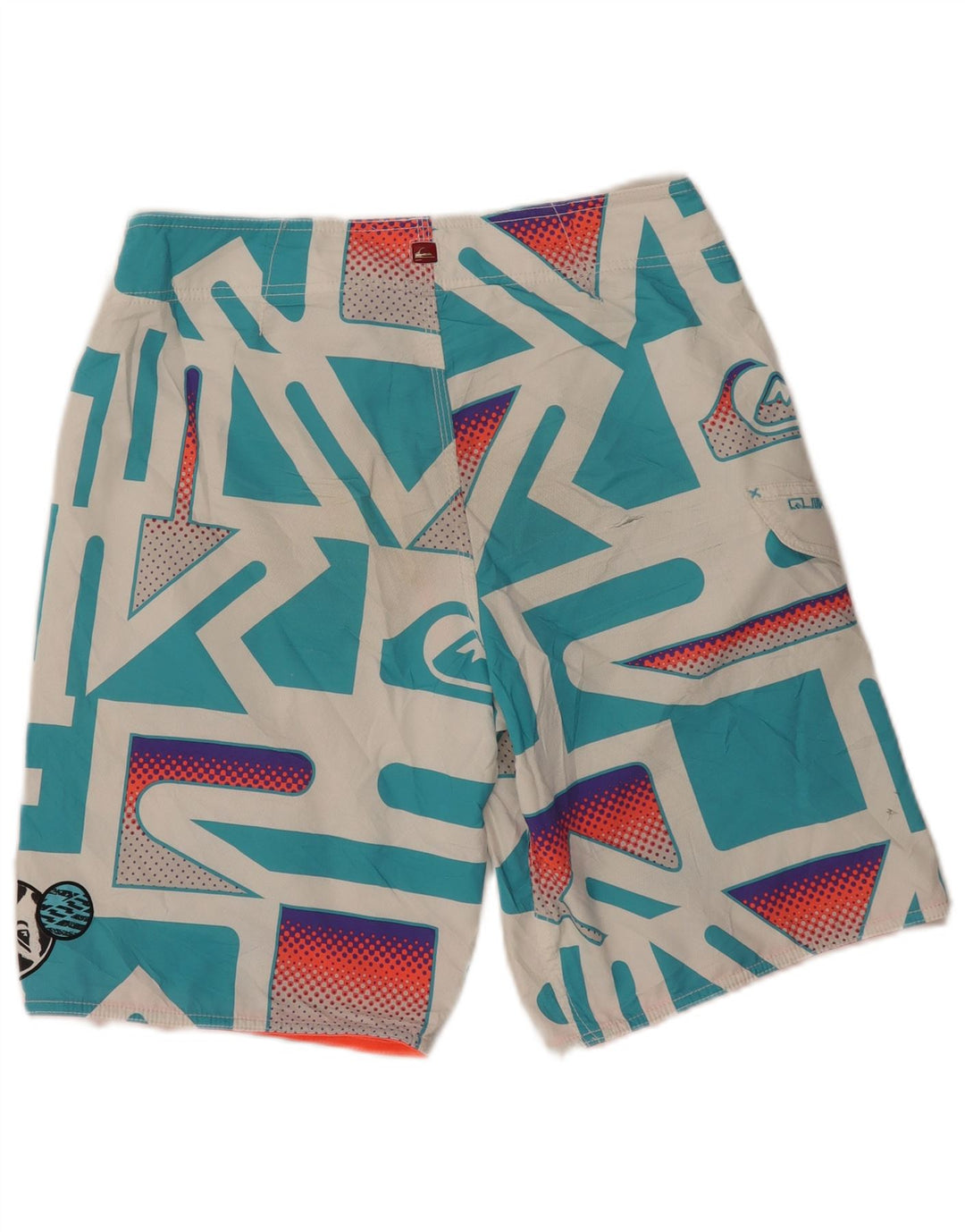 Quiksilver Herren-Badeshorts mit Grafik, mittelweiß, geometrisch, Polyester