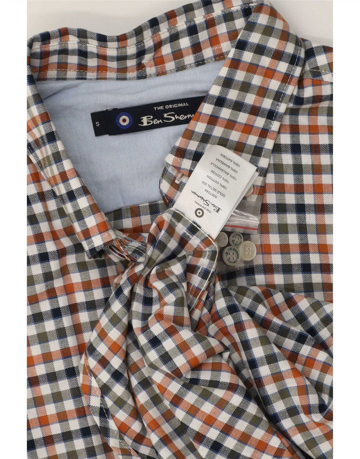 Ben Sherman Herren-Hemd mit klassischer Passform, klein, mehrfarbig, Gingham-Baumwolle