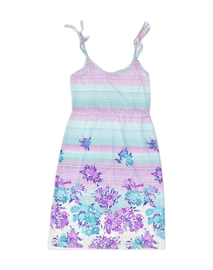 VINTAGE Womens Sundress EU 40 Medium Multicoloured Floral Polyester | Vintage Vintage | Thrift | Second-Hand Vintage | Used Clothing | Messina Hembry 