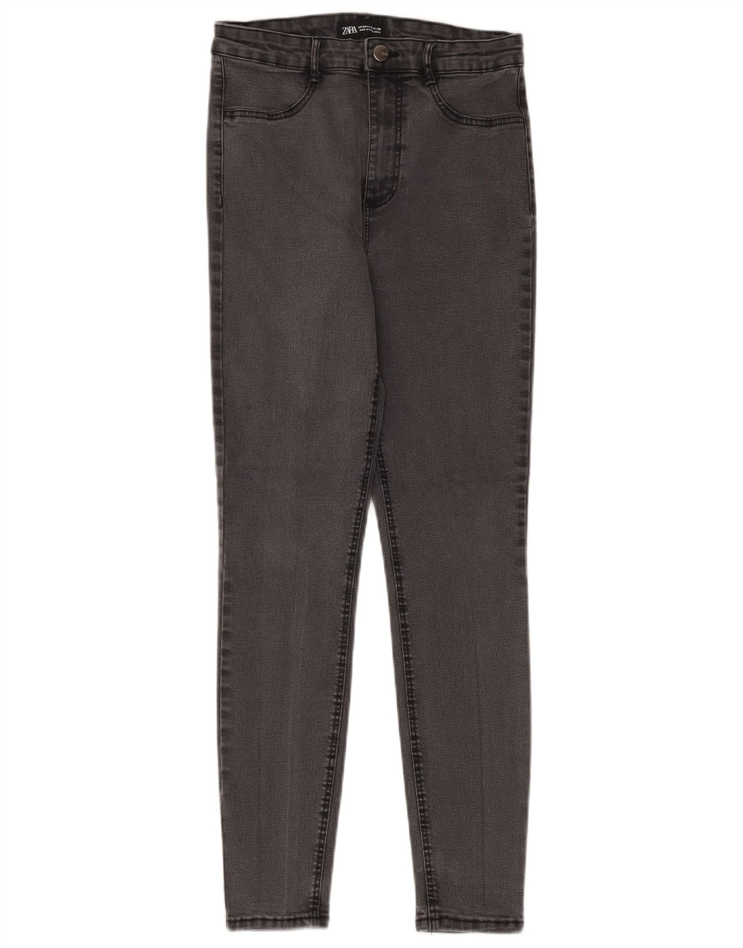 Zara Damen Skinny Jeans EU 40 Medium W30 L28 Graue Baumwolle