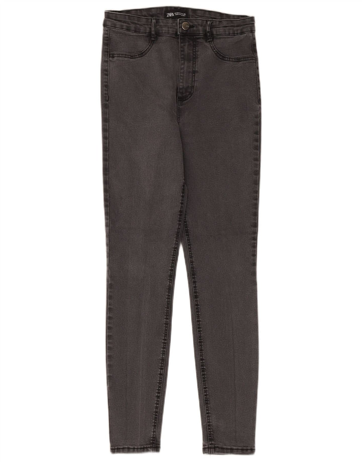 Zara Damen Skinny Jeans EU 40 Medium W30 L28 Graue Baumwolle
