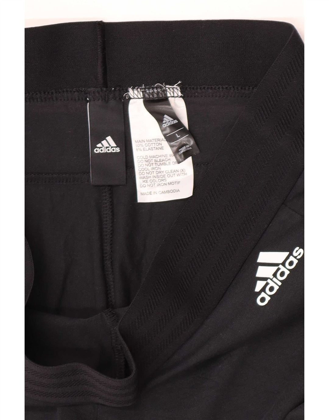 Adidas Damen Leggings UK 14 Große schwarze Baumwolle