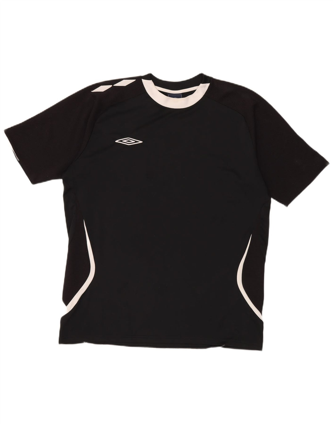 Umbro Herren-Grafik-T-Shirt-Oberteil XL, schwarzes Farbblock-Polyester