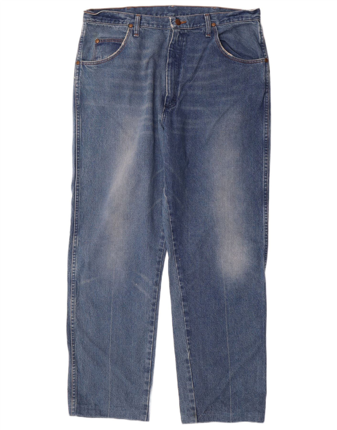 Wrangler Herren Straight Jeans W38 L30 Blaue Baumwolle