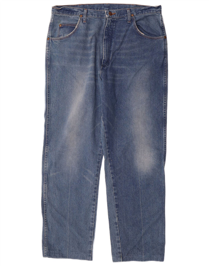 Wrangler Herren Straight Jeans W38 L30 Blaue Baumwolle