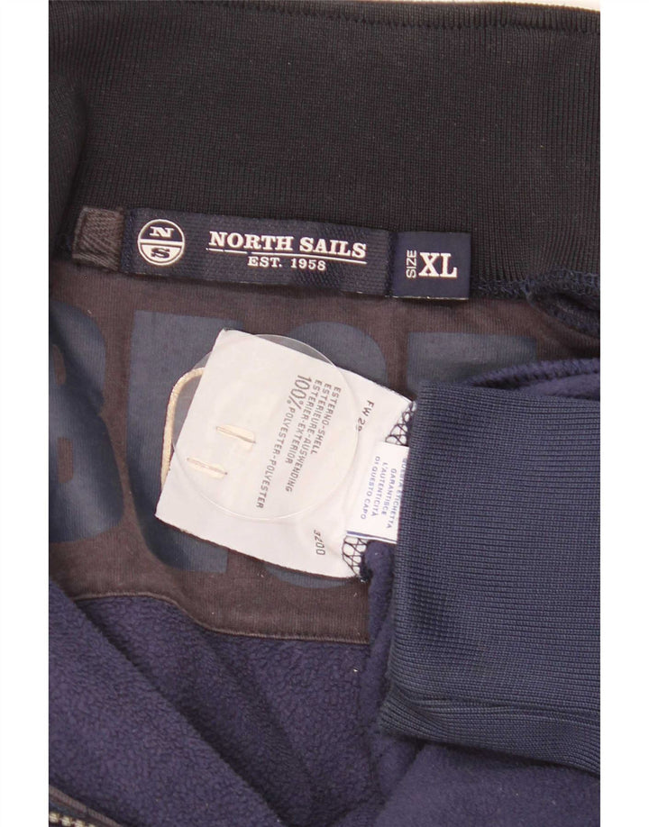 North Sails Herren-Fleecejacke mit Grafik, UK 42, XL, Marineblau, Polyester