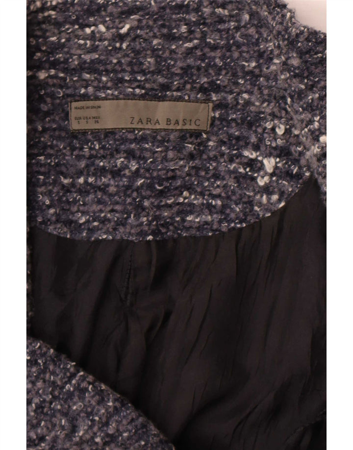Zara Damen-Blazerjacke, Gr. 8, Marineblau meliert