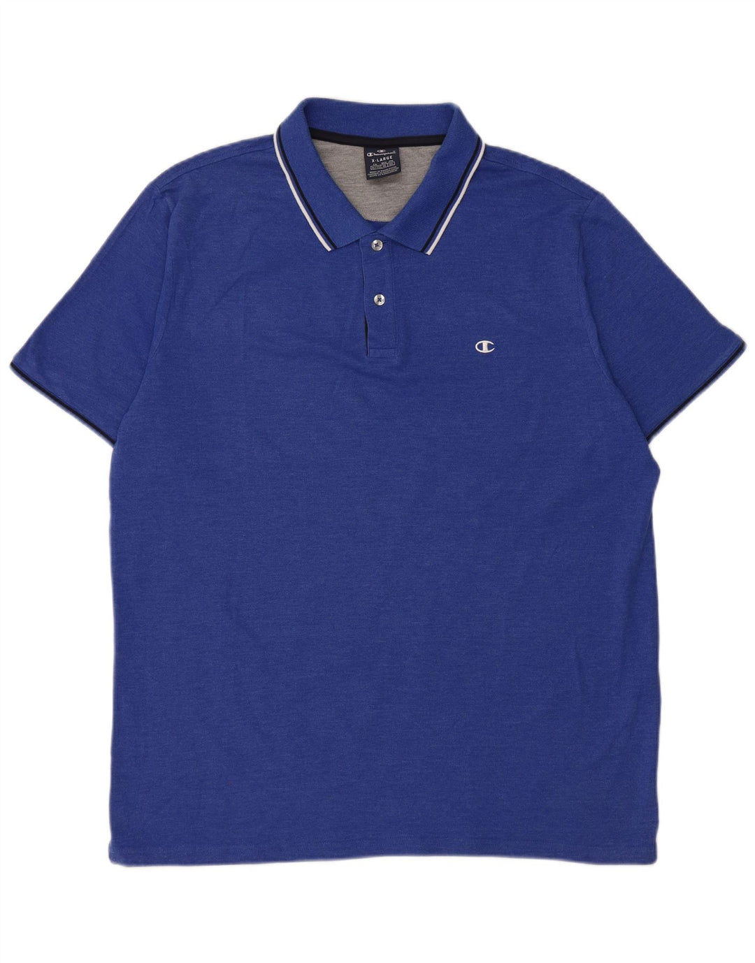 Champion Herren Poloshirt XL Blau Baumwolle