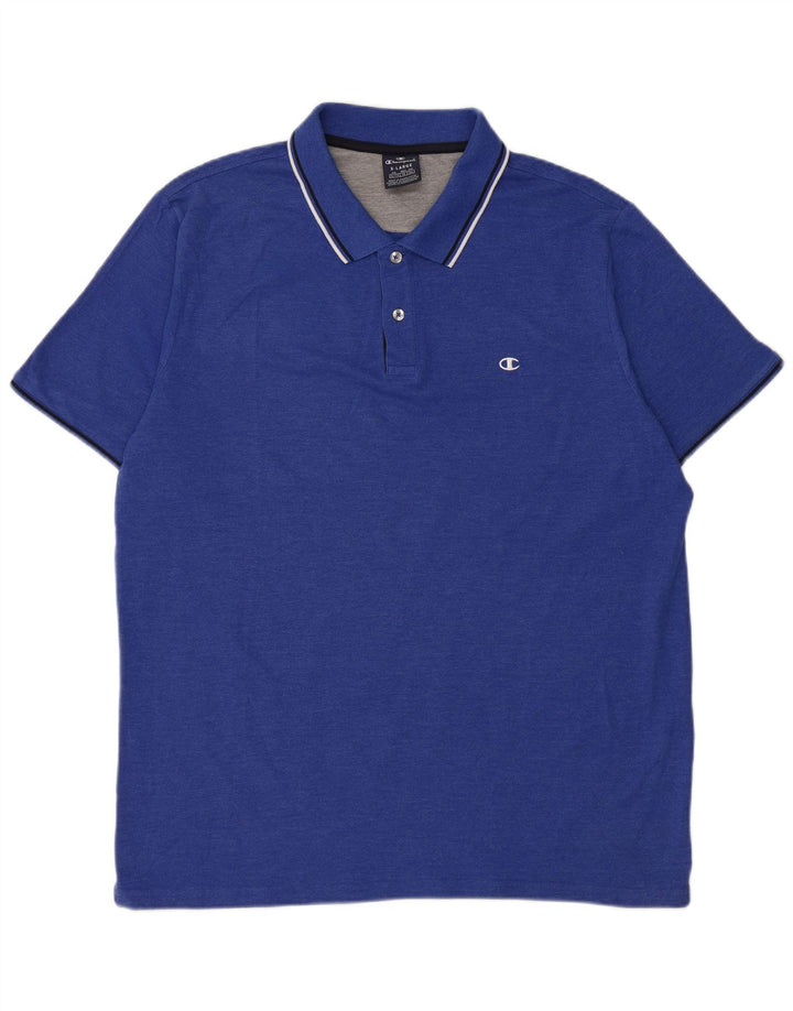 Champion Herren Poloshirt XL Blau Baumwolle
