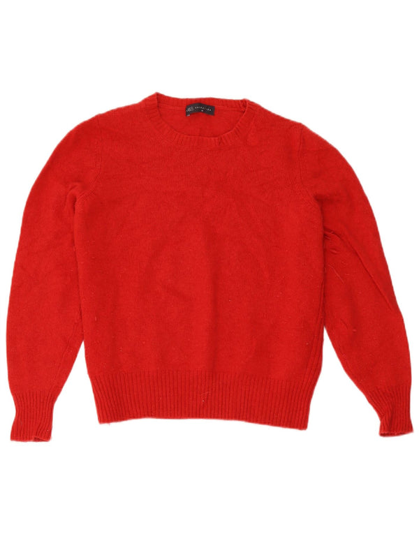 Marks & Spencer Damen-Pullover mit U-Boot-Ausschnitt, UK 18, XL, rote Lammwolle