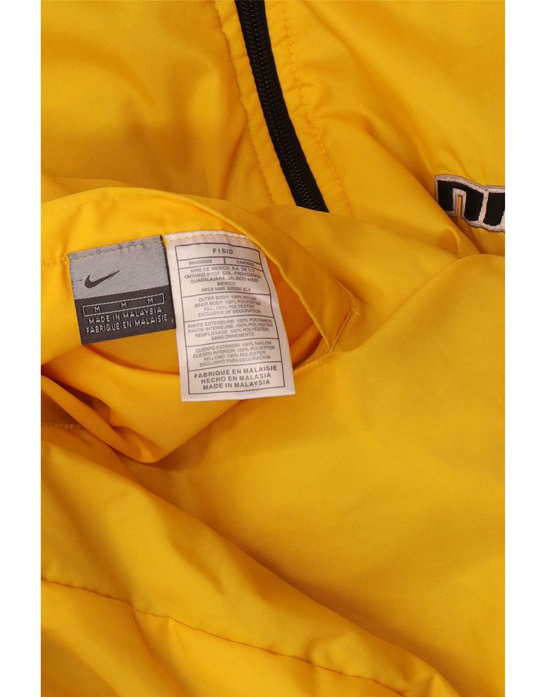 Nike Herren Kapuzen-Wendejacke UK 38 Mittelgelbes Nylon