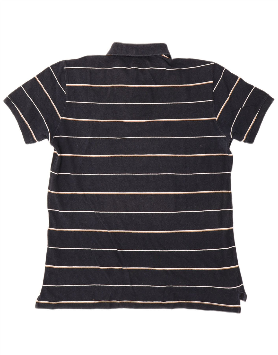 Massimo Dutti Herren-Poloshirt, groß, marineblau gestreift