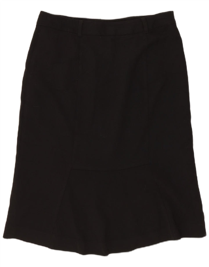 Ralph Lauren Damen A-Linienrock US 6 Medium W30 Schwarze Wolle