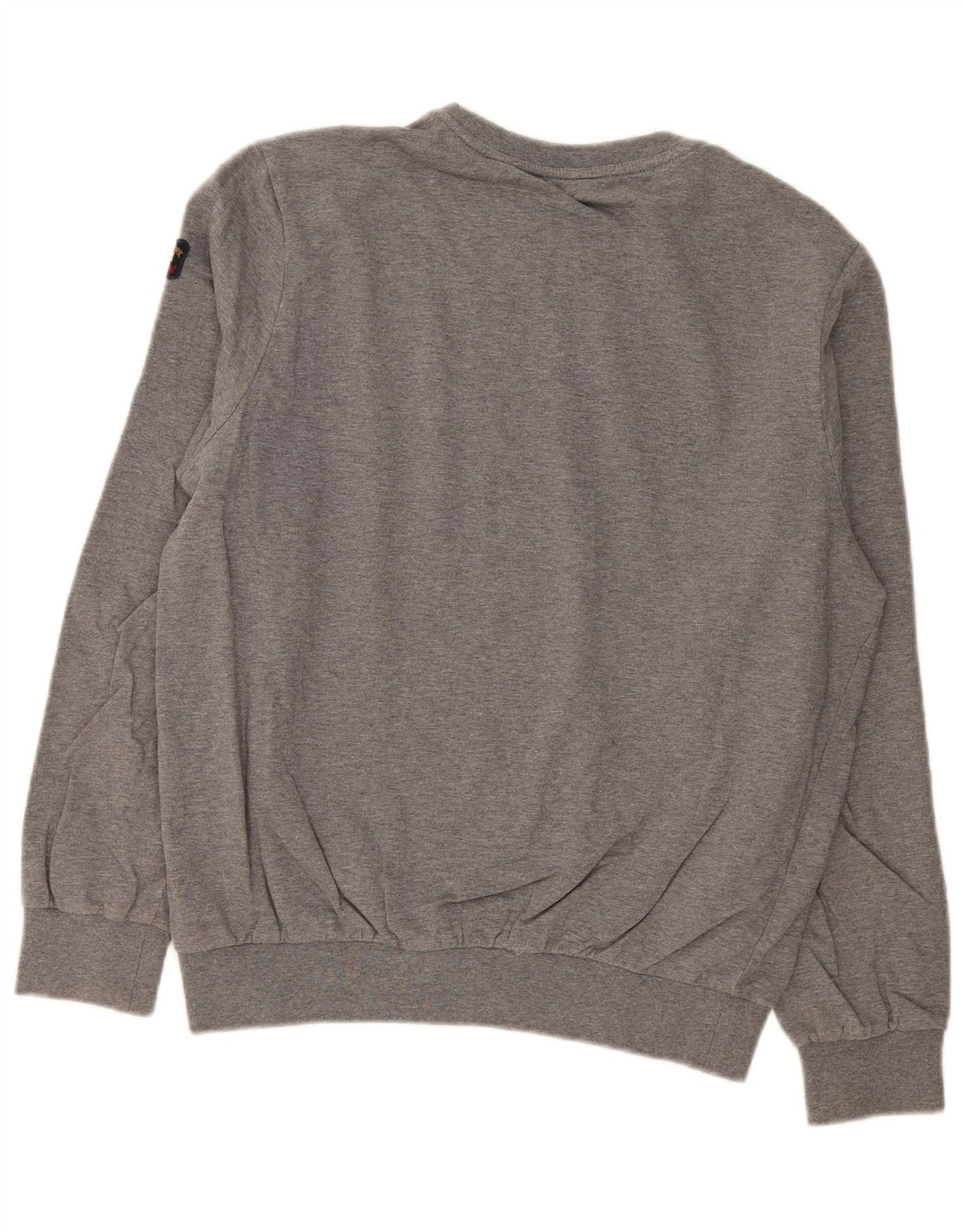 Paul & Shark Herren-Sweatshirt-Pullover, groß, grau gesprenkelte Baumwolle