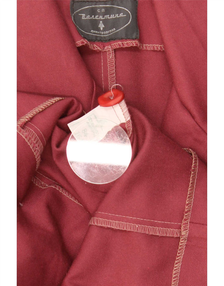 Vintage Damen Zweireiher Blazer Jacke UK 10 Small Rot