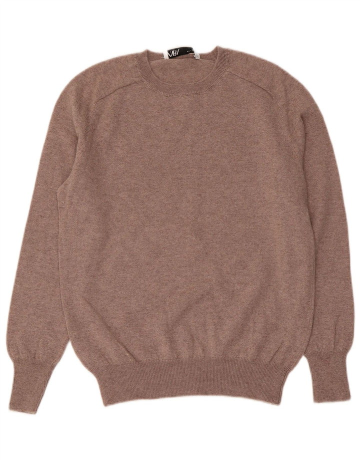 ZARA Damen-Pullover mit Rundhalsausschnitt, Gr. 12, Mittelbraun