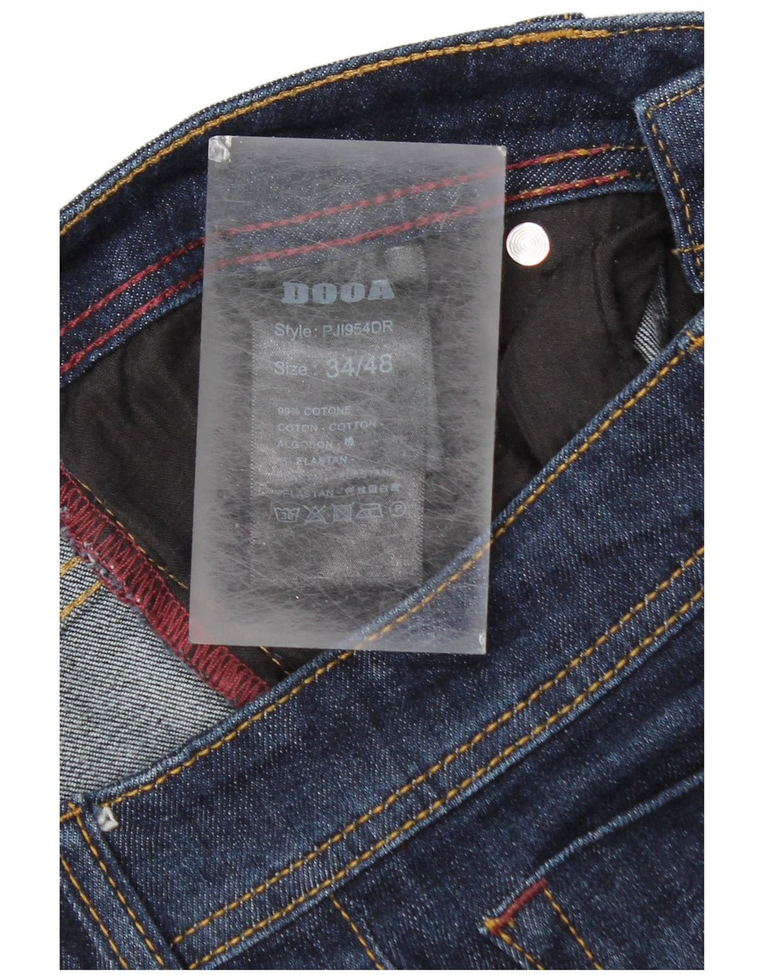 Vintage Herren Slim Jeans IT 48 Medium W34 L30 Marineblaue Baumwolle