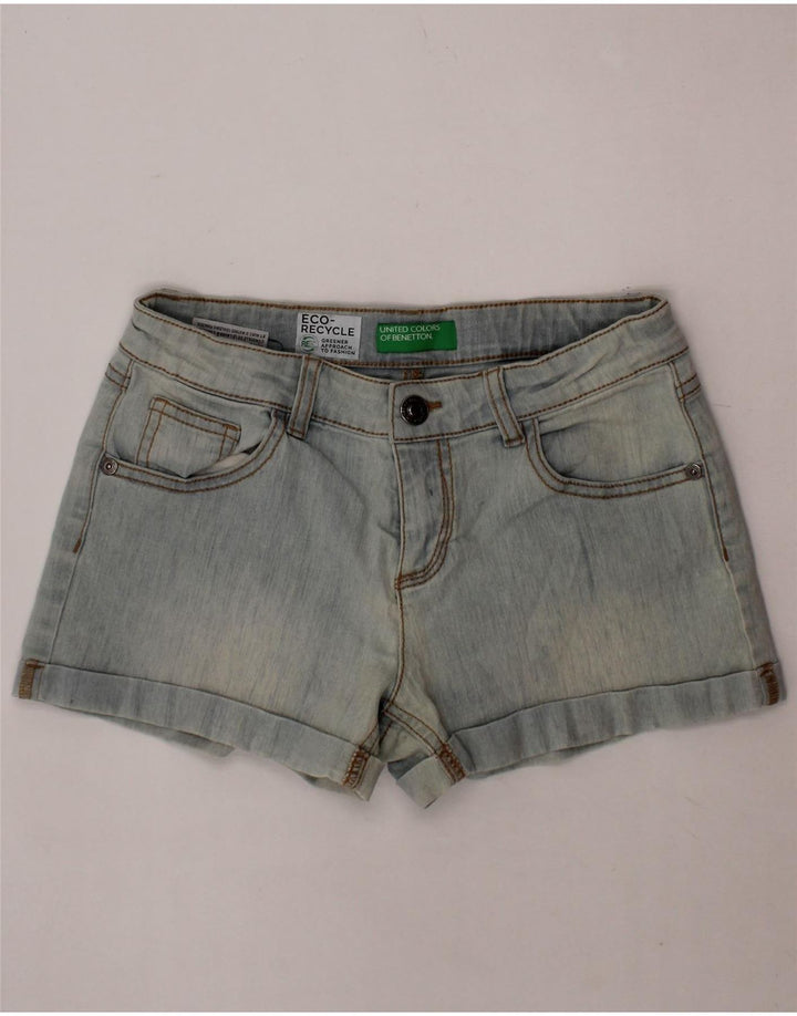 BENETTON Mädchen-Jeansshorts, 11–12 Jahre, W26, Blau