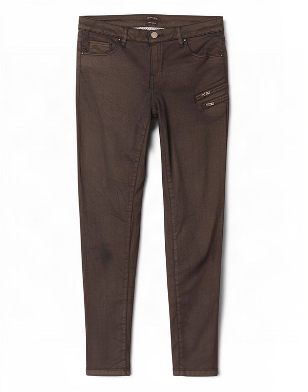 Massimo Dutti Damen Skinny Freizeithose EU 38 Small W28 L28 Schwarz