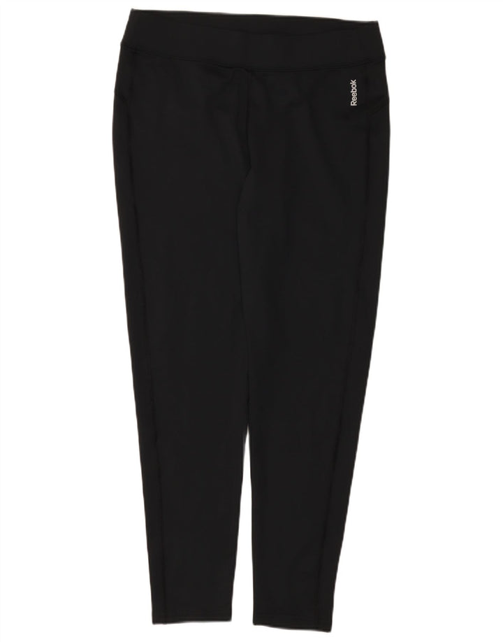 Reebok Damen Leggings UK 18 XL Schwarz Polyester