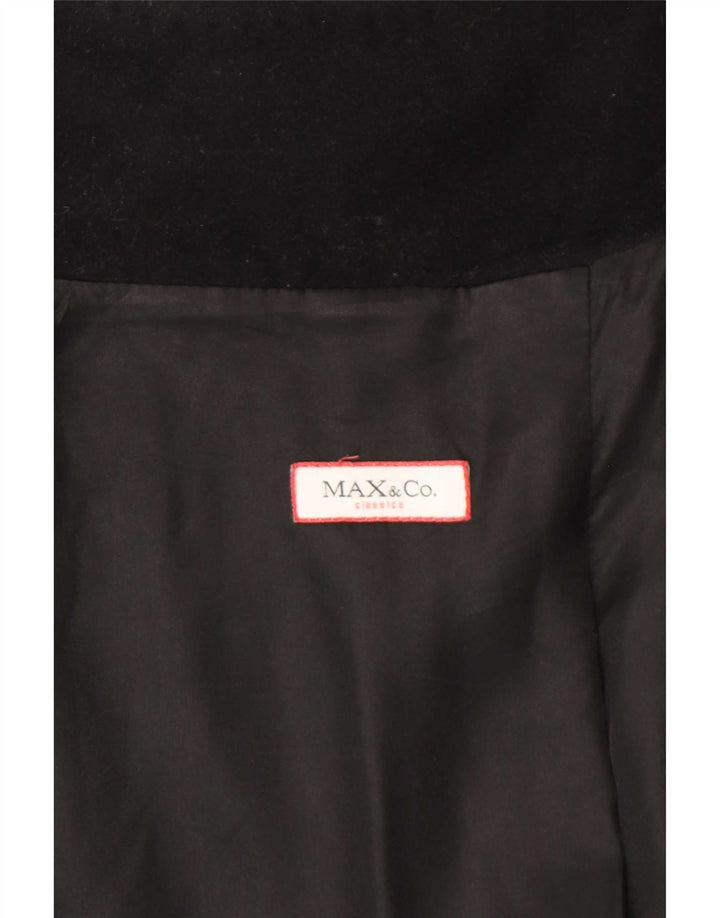 Max & Co. Damenmantel UK 6 XS Schwarze Wolle