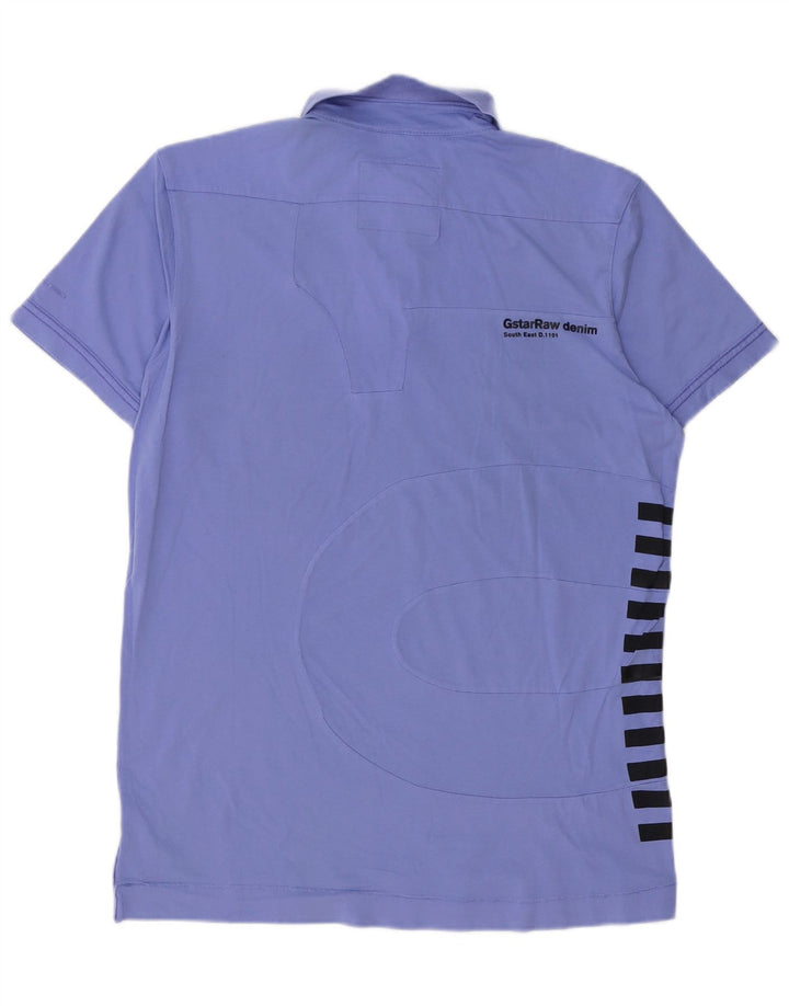 G-STAR Herren-Poloshirt mit Grafik, Größe L, Lila, Baumwolle