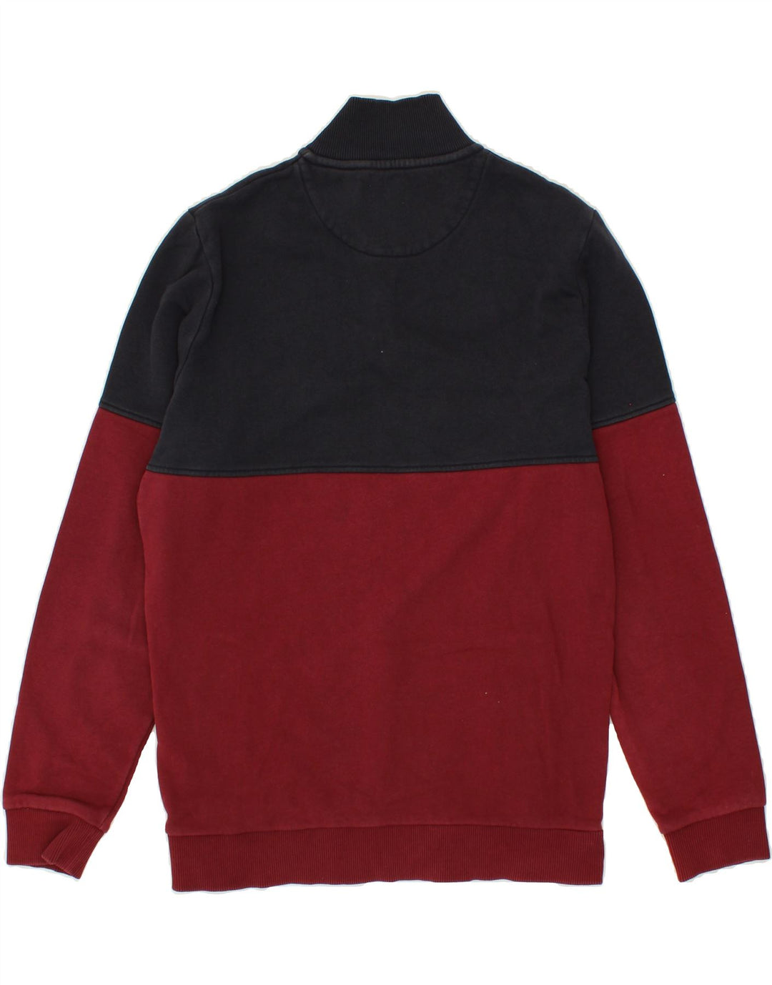 DIADORA Herren-Sweatshirt mit grafischem Reißverschluss und Rundhalsausschnitt, Größe S, Rot, Farbblock