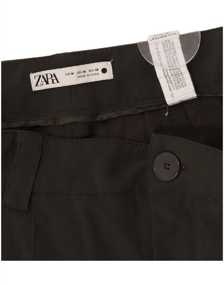 Zara Damen Pegged Freizeithose Medium W28 L32 Khaki Polyester
