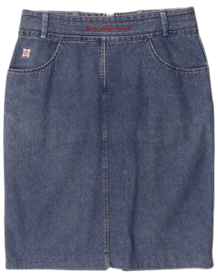 Laura Biagiotti Damen Jeansrock W36 Large Blau