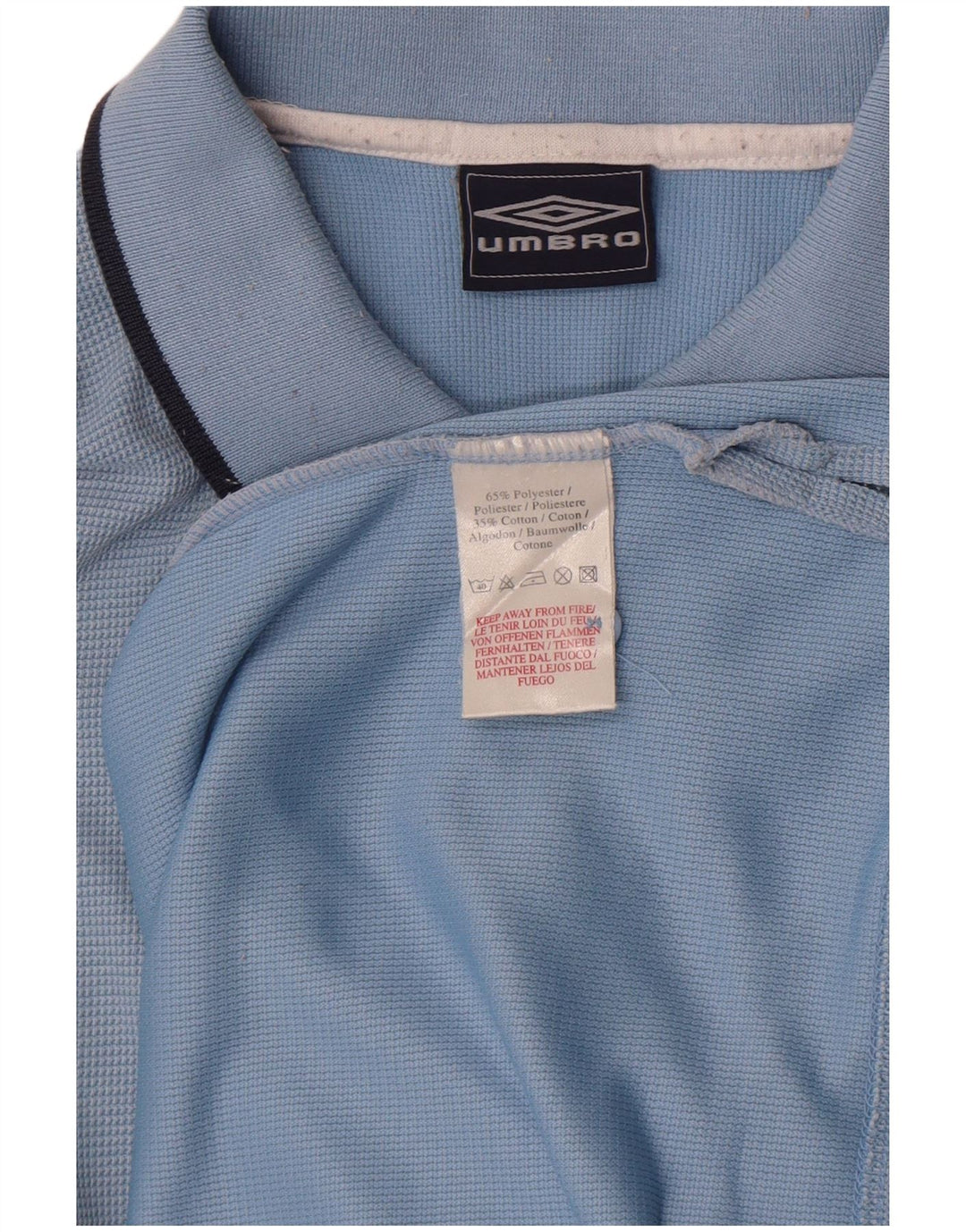Umbro Herren-Poloshirt aus mittelblauem Polyester