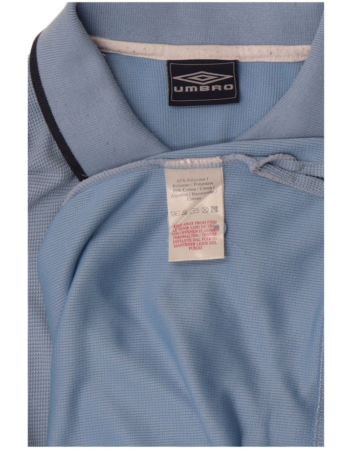 Umbro Herren-Poloshirt aus mittelblauem Polyester