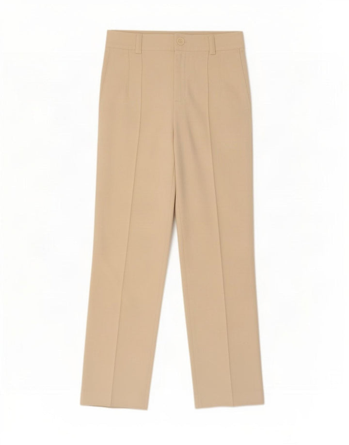 Gerade Freizeithose für Damen von Zara, mittelgroß, W32, L33, gebrochenes Weiß, Polyester