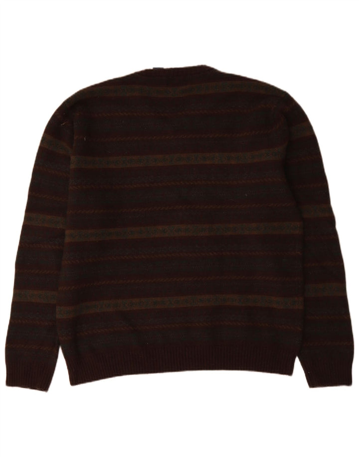Chaps Herren-Pullover mit V-Ausschnitt, groß, mehrfarbig, Fair-Isle-Lammwolle