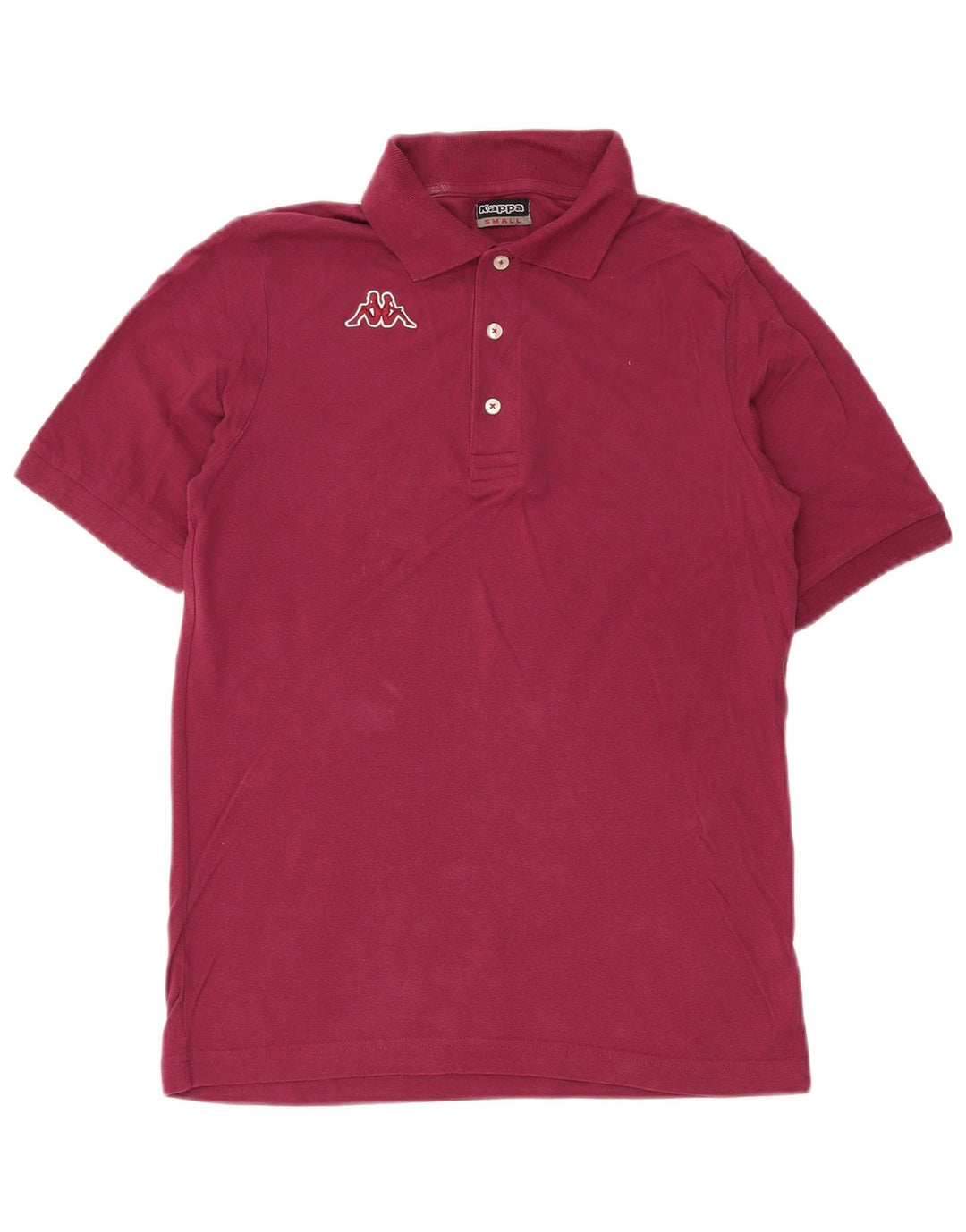 Kappa Herren-Poloshirt, klein, Burgunderrot, Baumwolle