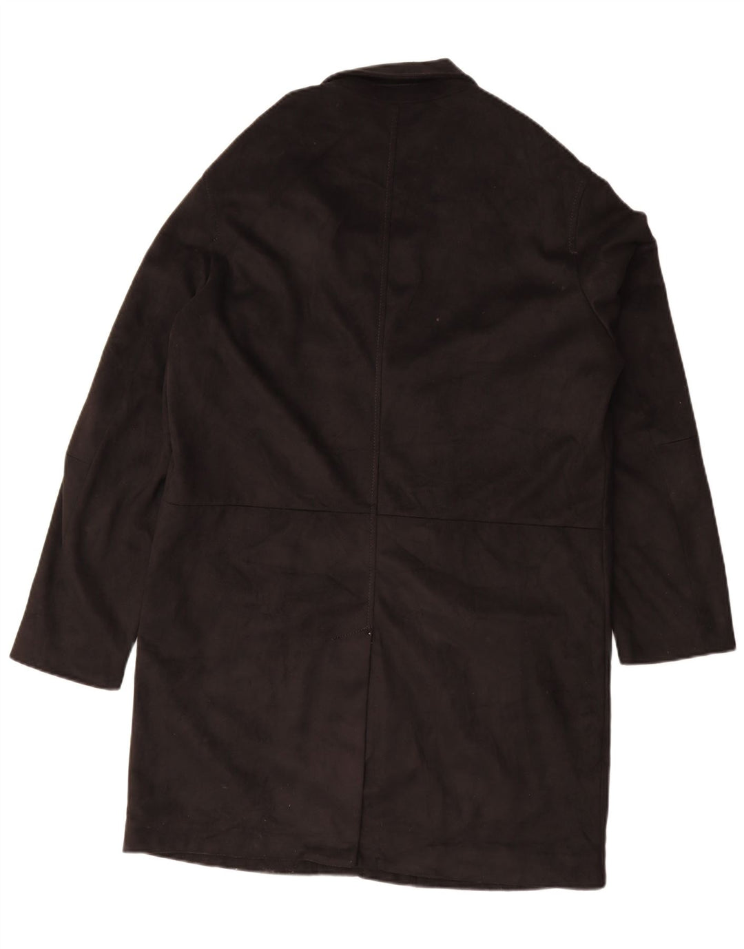Zara Herren Loose Fit Mantel UK 38 Mittelschwarzes Polyester