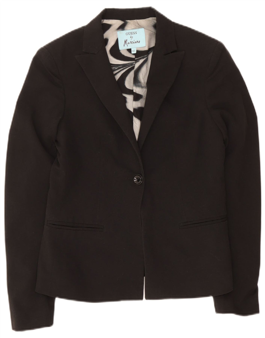 Guess By Marciano Damen 1-Knopf-Blazerjacke IT 42 Mittelschwarz