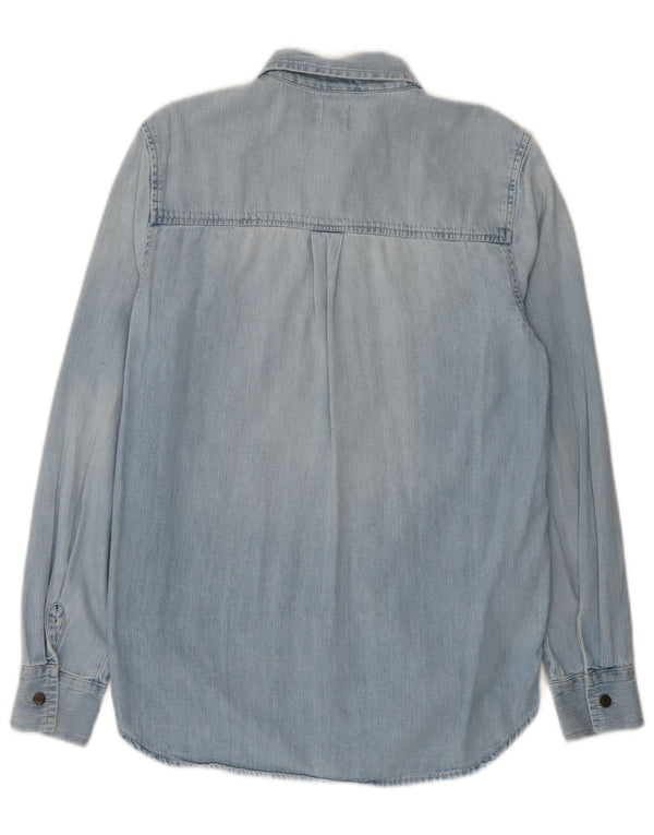Gap Damen Übergroßes Jeanshemd UK 6 XS Blaue Baumwolle
