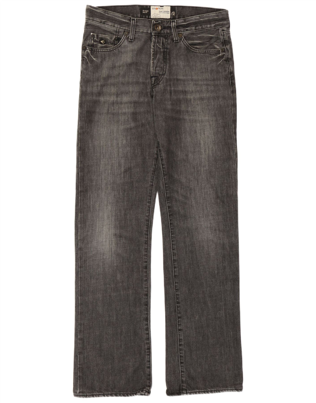 Energie Herren Morris Straight Jeans W32 L34 Graue Baumwolle