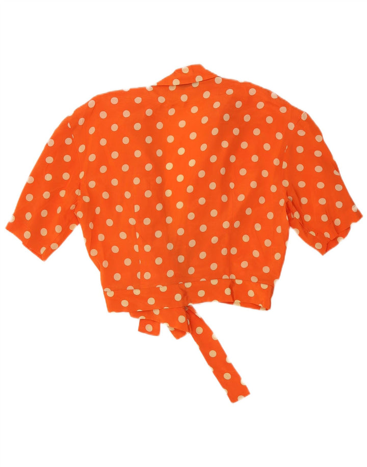 Superior Damen Crop Kurzarm-Hemdbluse IT 44 Mittelorange