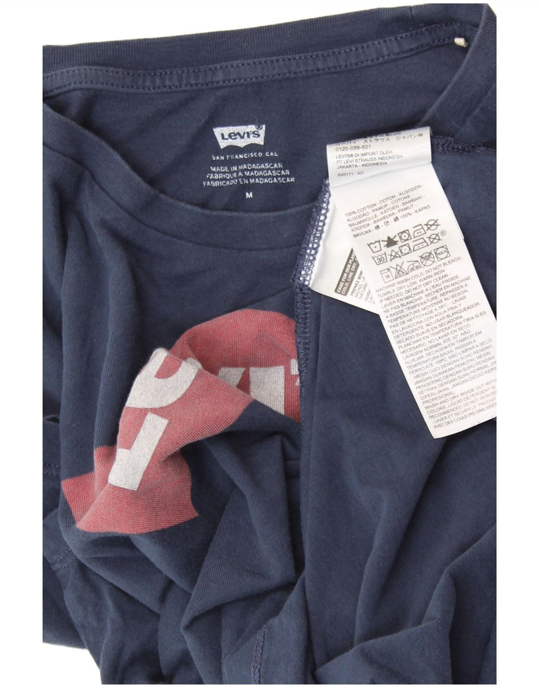 LEVI'S Herren-T-Shirt mit Grafik, mittelmarineblaue Baumwolle