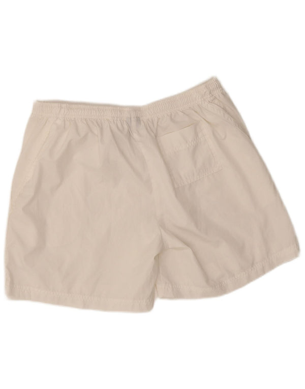 Nike Damen Sportshorts UK 14/16 Large Weiß Polyester
