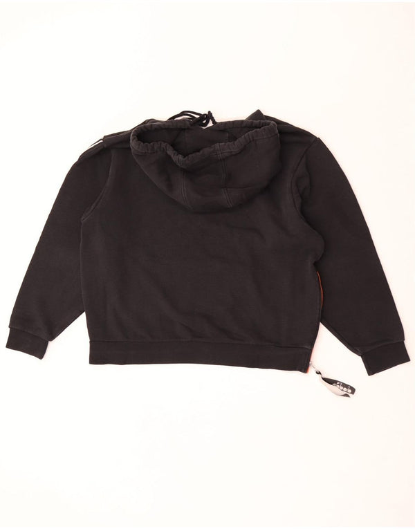 Diadora Herren-Kapuzenpullover mit Grafik, Größe S, schwarze Baumwolle