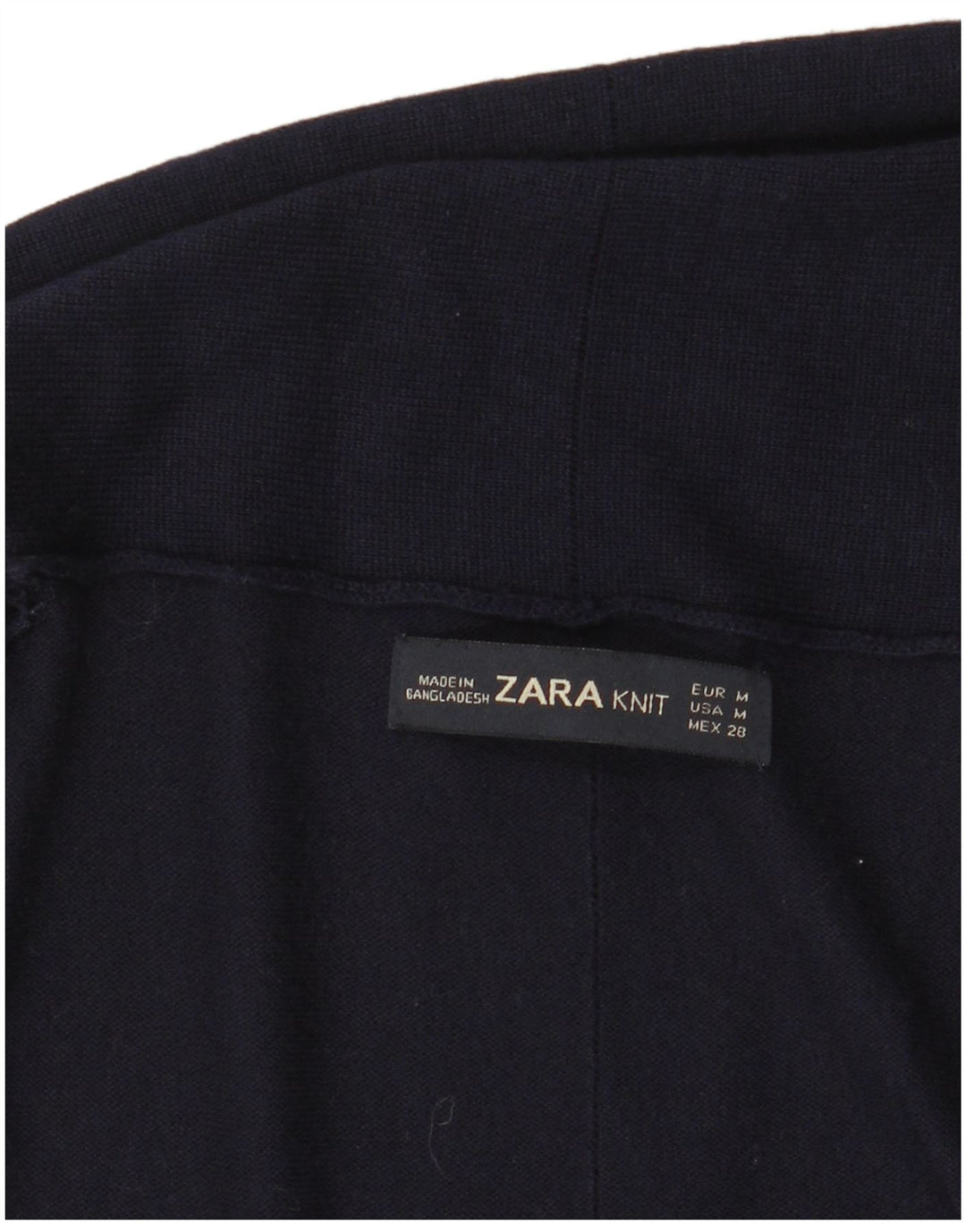 ZARA Damen Longline Open Cardigan Pullover UK 12 Medium Marineblau
