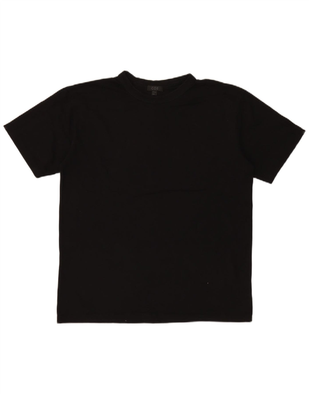 Cos Herren T-Shirt Top Small Schwarz Baumwolle