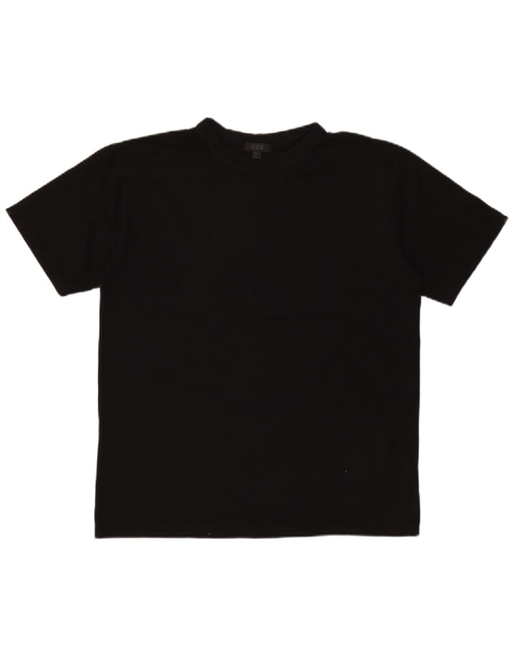 Cos Herren T-Shirt Top Small Schwarz Baumwolle