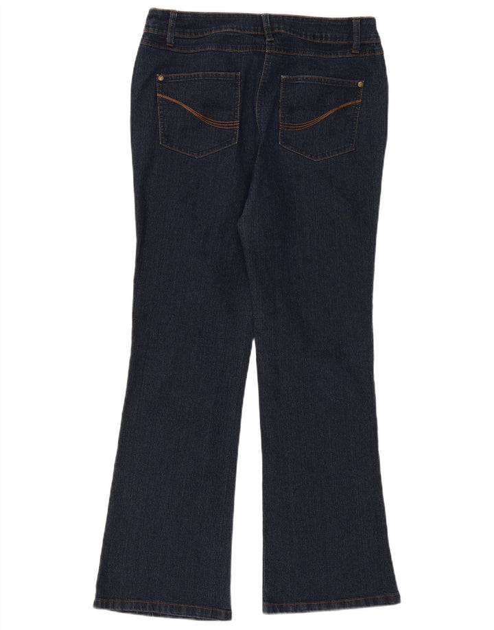 M&Co Damen Bootcut Jeans UK 14 Large W34 L30 Marineblaue Baumwolle