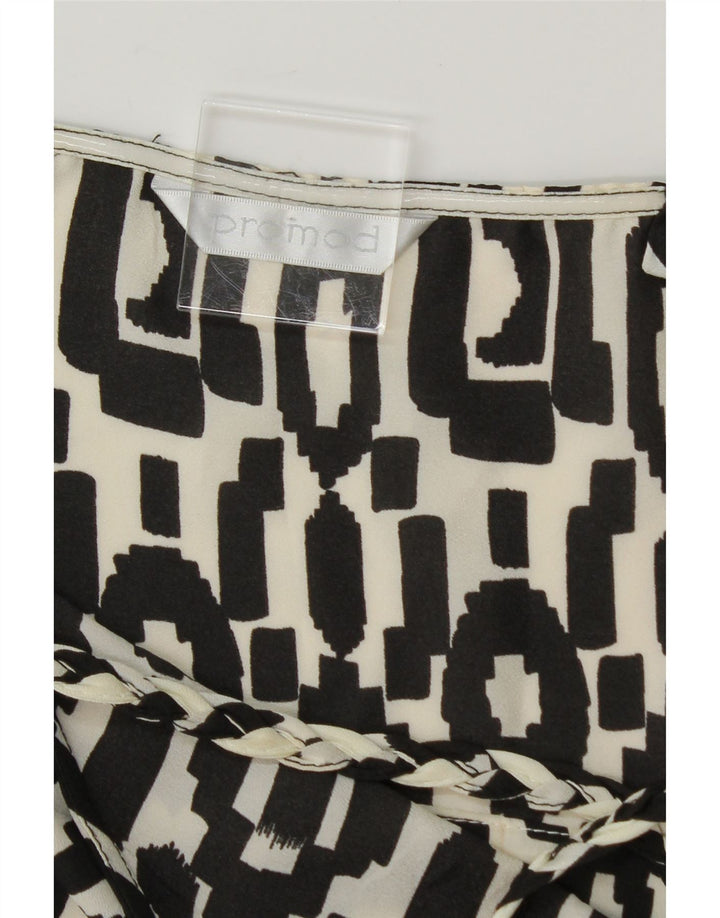 PROMOD Womens Abstract Pattern Halter Dress UK 8 Small Black Vintage Promod and Second-Hand Promod from Messina Hembry 